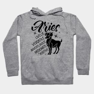 Aries Zodiac Sign Positive Personality Traits Hoodie